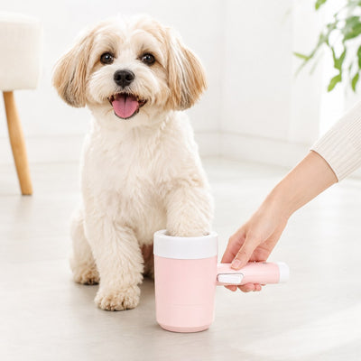 Malloren Electric Dog Paw Cleaner Cup for Muddy Walks - One-Button Paw Washer Helps Keep Floors, Couches & Car Seats Clean