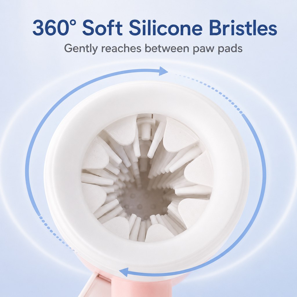 Malloren Electric Dog Paw Cleaner Cup for Muddy Walks - One-Button Paw Washer Helps Keep Floors, Couches & Car Seats Clean
