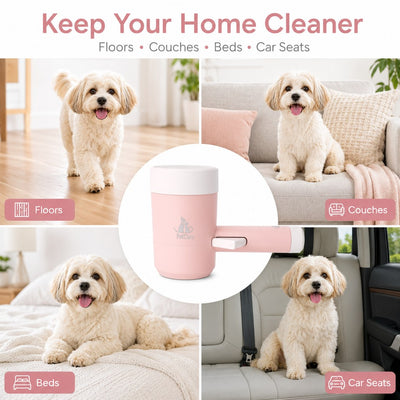 Malloren Electric Dog Paw Cleaner Cup for Muddy Walks - One-Button Paw Washer Helps Keep Floors, Couches & Car Seats Clean