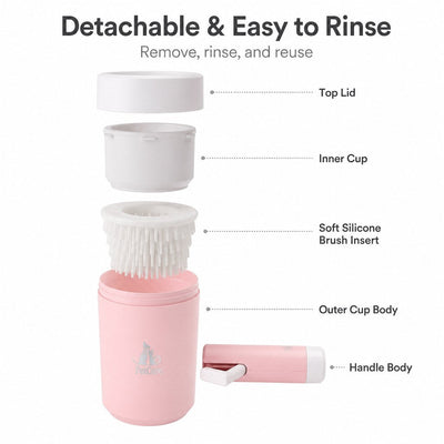 Malloren Electric Dog Paw Cleaner Cup for Muddy Walks - One-Button Paw Washer Helps Keep Floors, Couches & Car Seats Clean