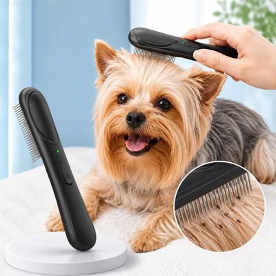 Malloren Electric Flea Comb for Dogs & Cats – At-Home Flea Check & Loose Hair Grooming Without Sprays