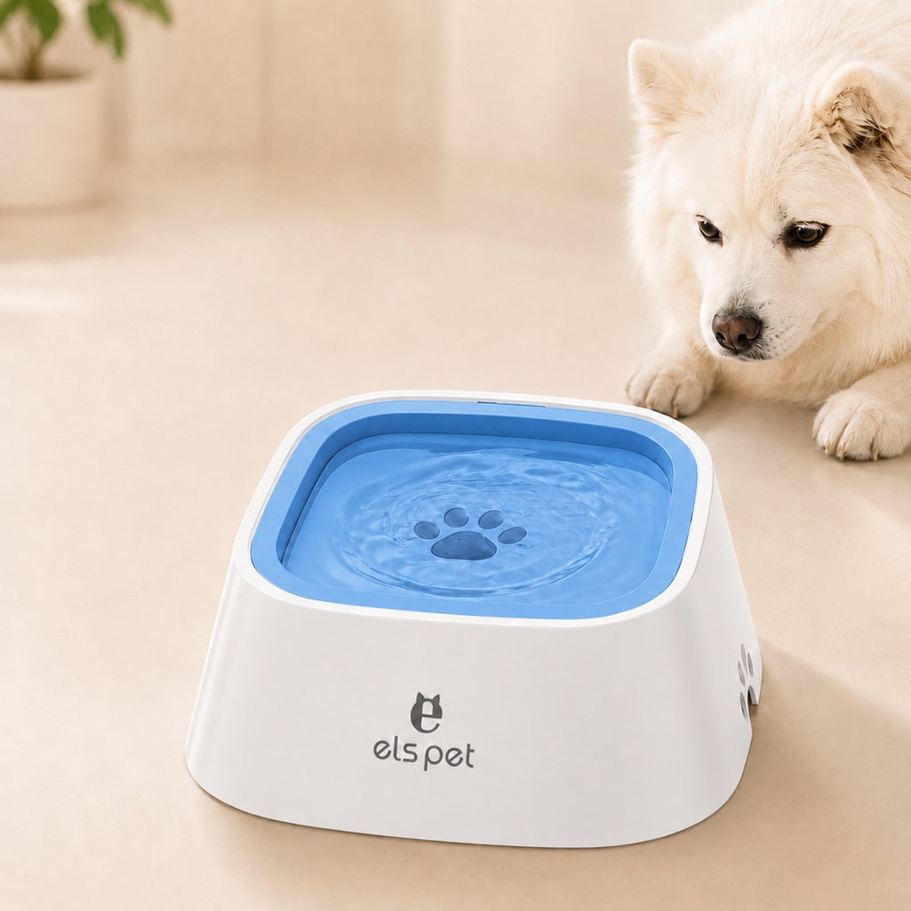 Malloren Floating Pet Water Bowl for Home & Car - Less Splash, Cleaner Floors