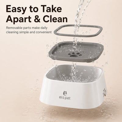 Malloren Floating Pet Water Bowl for Home & Car - Less Splash, Cleaner Floors