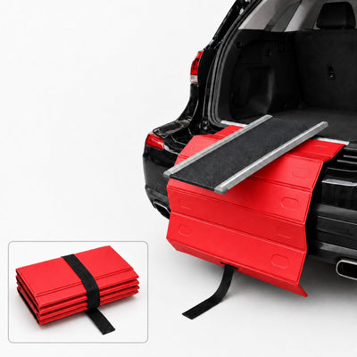 Malloren Foldable Pet Ramp Bumper Protector Mat for SUVs - Protect Your Rear Bumper from Dog Scratches During Car Loading