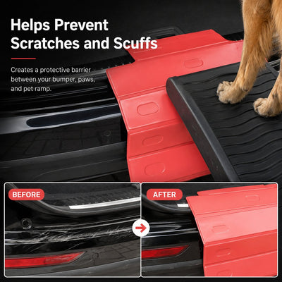 Malloren Foldable Pet Ramp Bumper Protector Mat for SUVs - Protect Your Rear Bumper from Dog Scratches During Car Loading