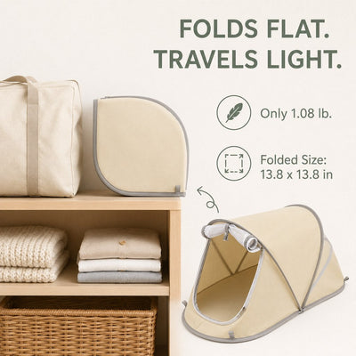 Malloren Portable Foldable Pet Tent for Cats & Small Dogs - Cozy Private Resting Space for Home, Patio & Camping
