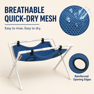 Malloren Freestanding Foldable Pet Grooming Hammock Stand for Easier At-Home Nail Trimming – Dogs & Cats