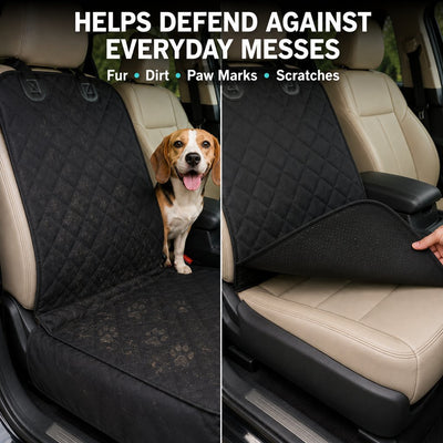 Malloren Front Seat Pet Car Seat Cover with Seat Belt Tether - Passenger Seat Protector