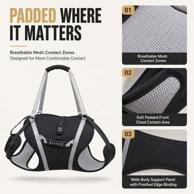 Malloren Full-Body Dog Lift Support Harness for Large Senior Dogs - Easier Stairs, Standing & Car Entry