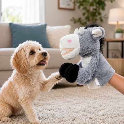 Malloren Interactive Boxing Pet Puppet for Indoor Play – Squeeze-to-Punch Sound Toy for Bored Dogs & Cats