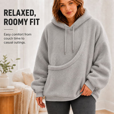 Malloren Cozy Pet Pouch Sherpa Hoodie for Small Dogs & Cats – Keep Them Close at Home & on Casual Outings