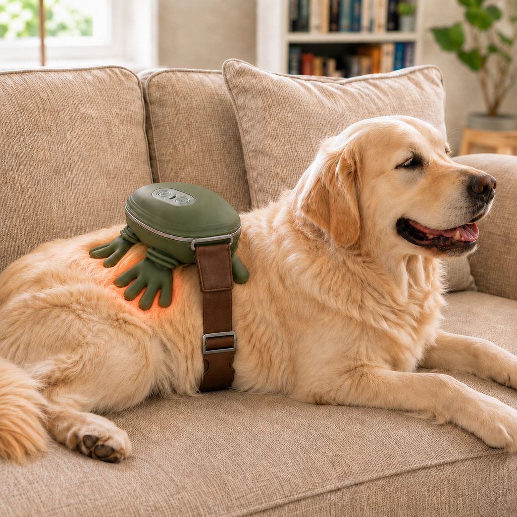 Malloren Hands-Free Dog Massager with Heat – Bionic Kneading for Post-Walk Relaxation & Everyday Comfort