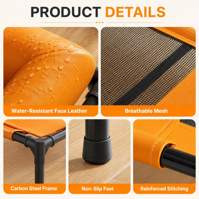 Malloren French Bulldog Elevated Dog Cot for All-Season Indoor Naps - Breathable Raised Pet Bed with Soft Bolsters for Cooler Rest & Easy Cleaning