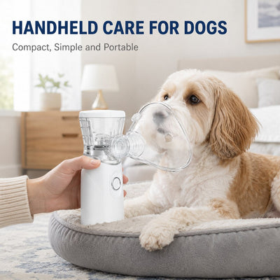 Malloren Portable Pet Mist Care Kit for Dogs & Cats - Rechargeable Handheld Device with Two Masks