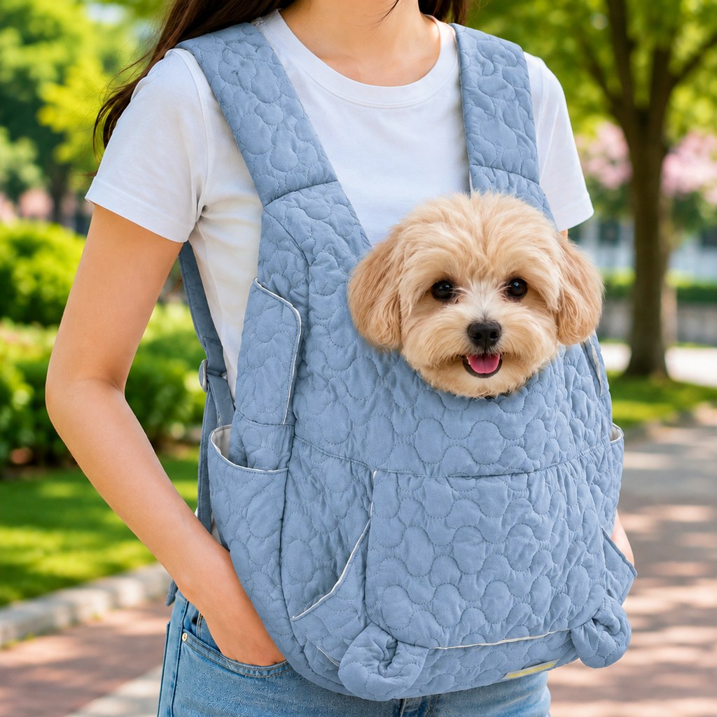 Malloren Hands-Free Front Pet Carrier Backpack for Small Dogs & Cats - Comfortable Carrying for Walks & Travel