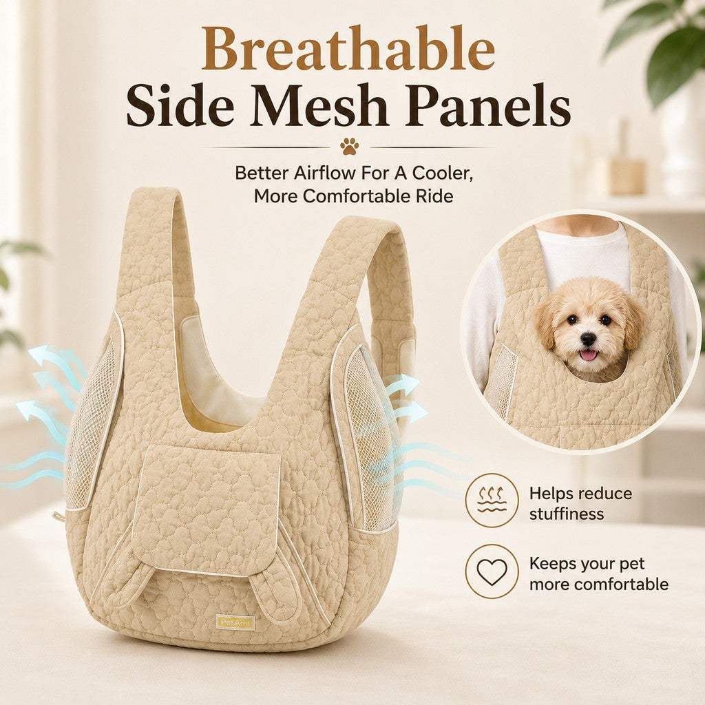 Malloren Hands-Free Front Pet Carrier Backpack for Small Dogs & Cats - Comfortable Carrying for Walks & Travel