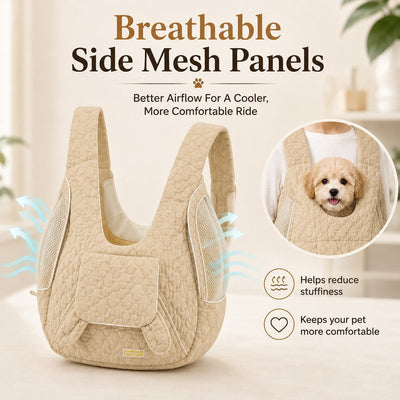 Malloren Hands-Free Front Pet Carrier Backpack for Small Dogs & Cats - Comfortable Carrying for Walks & Travel