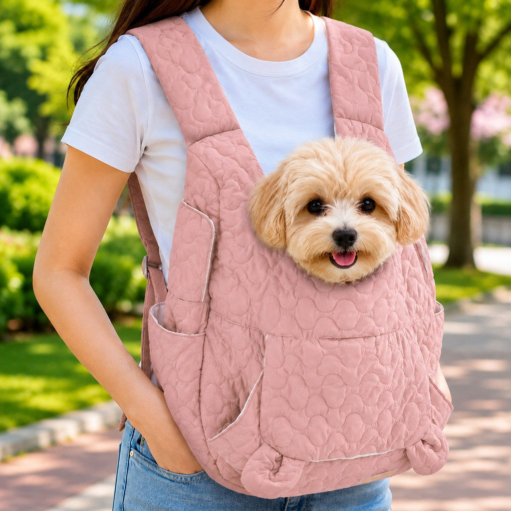 Malloren Hands-Free Front Pet Carrier Backpack for Small Dogs & Cats - Comfortable Carrying for Walks & Travel