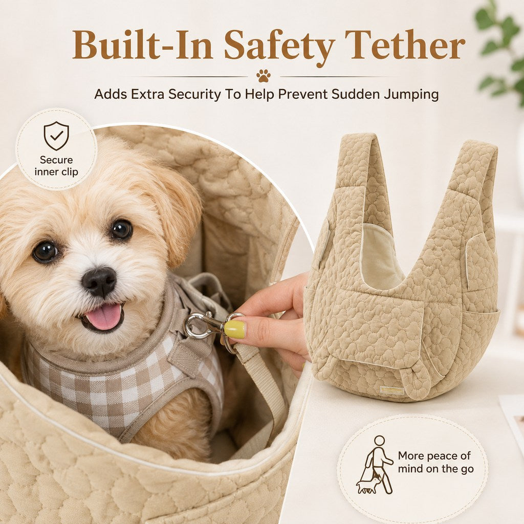Malloren Hands-Free Front Pet Carrier Backpack for Small Dogs & Cats - Comfortable Carrying for Walks & Travel