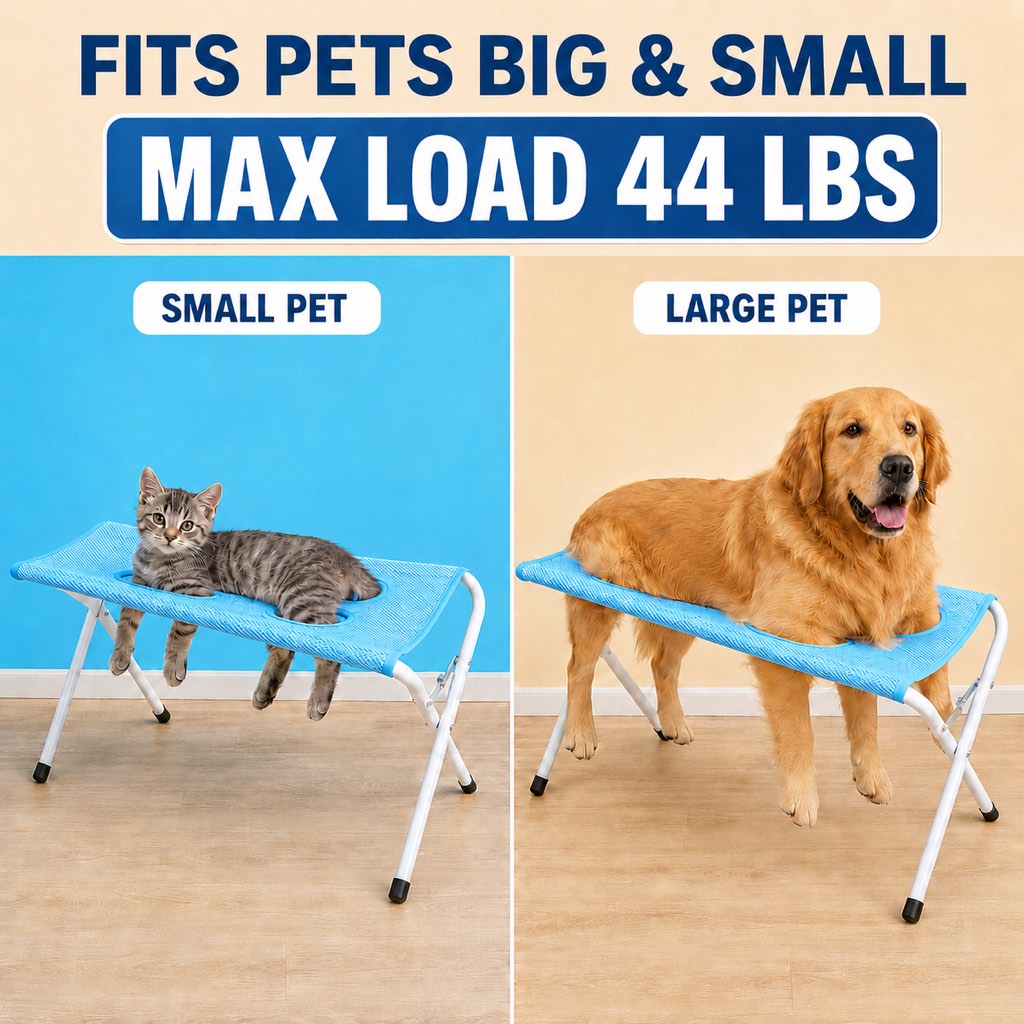 Malloren Pet grooming rack suitable for cats and small to medium-sized dogs - foldable eight-opening design for convenient home grooming.