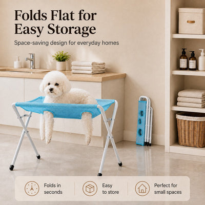 Malloren Pet grooming rack suitable for cats and small to medium-sized dogs - foldable eight-opening design for convenient home grooming.