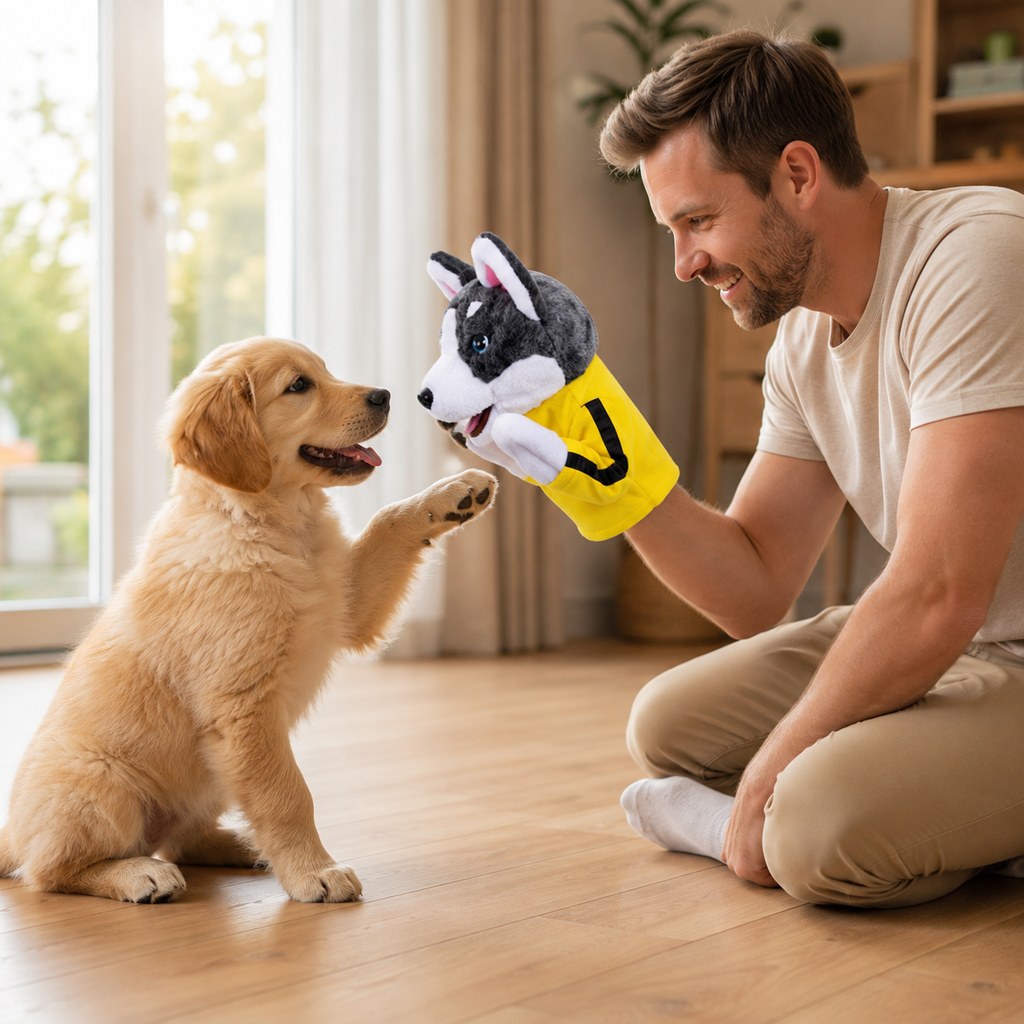 Malloren Interactive Boxing Pet Puppet for Indoor Play – Squeeze-to-Punch Sound Toy for Bored Dogs & Cats