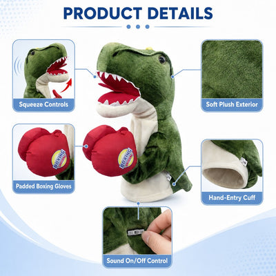Malloren Interactive Boxing Pet Puppet for Indoor Play – Squeeze-to-Punch Sound Toy for Bored Dogs & Cats