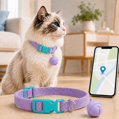 Malloren Smart Pet Tracker Bell Collar for Cats & Small Dogs - Find Hiding Pets Faster at Home, in the Yard & on Daily Walks