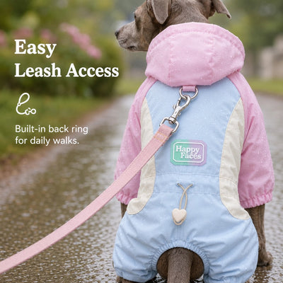Malloren Waterproof Dog Rain Suit for Rainy Walks - Full-Body Mud & Splash Protection