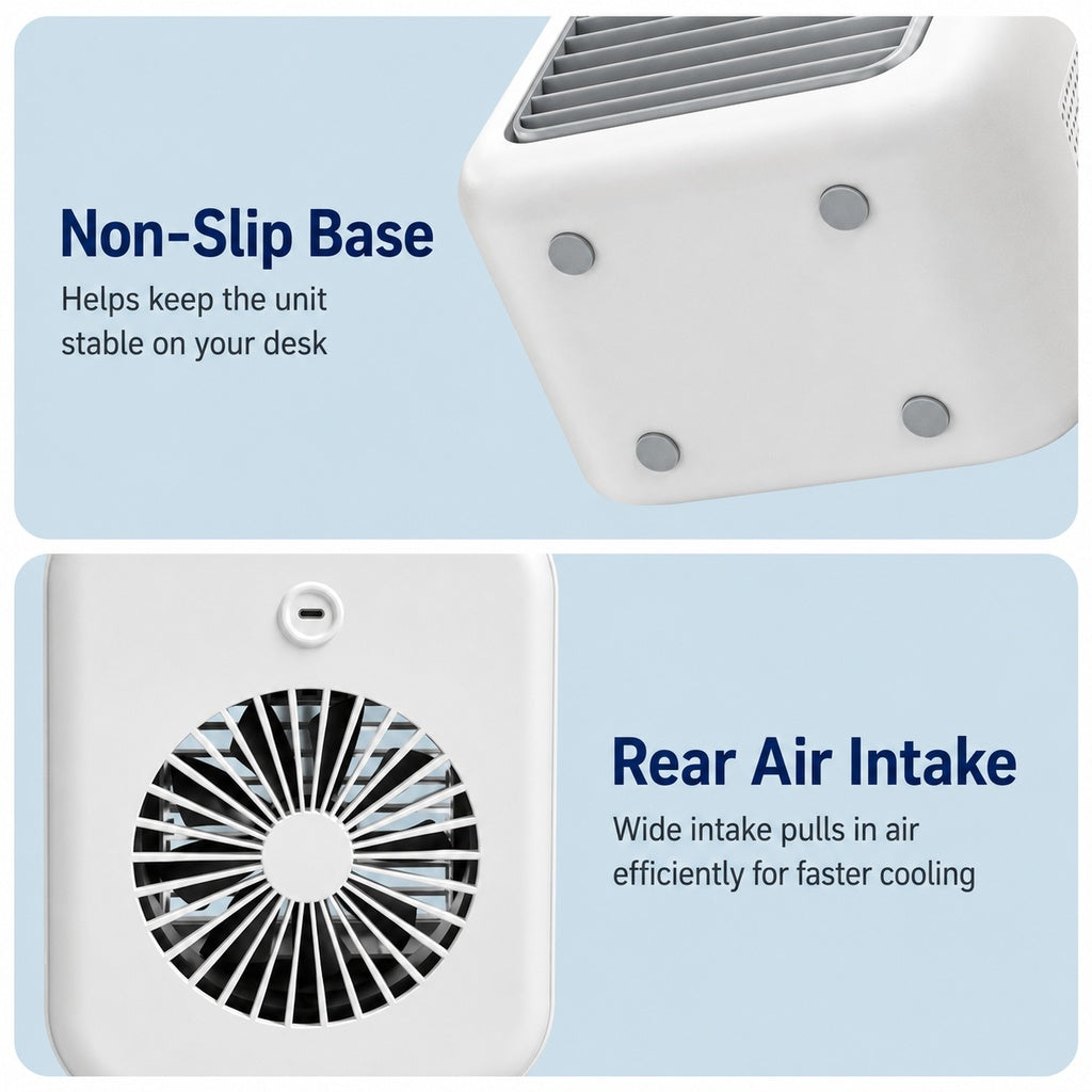 Malloren Ultra-Quiet Mini Air Cooler for Home & Office – Keeps Pets & Kids Comfortable While Beating the Heat