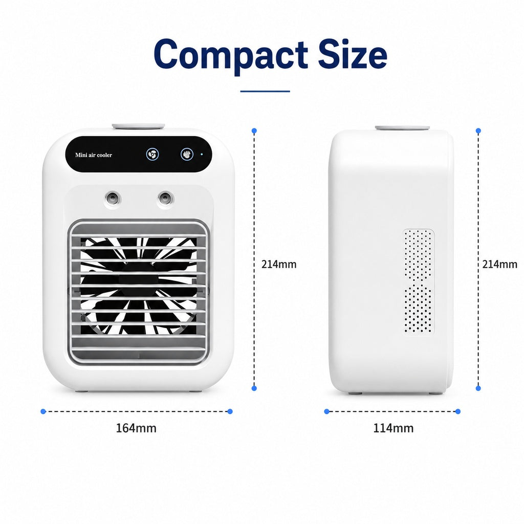 Malloren Ultra-Quiet Mini Air Cooler for Home & Office – Keeps Pets & Kids Comfortable While Beating the Heat