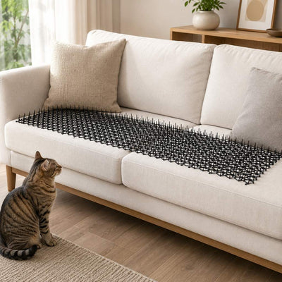 Malloren Modular Cat Deterrent Mats for Sofas & Gardens - Helps Stop Scratching & Digging