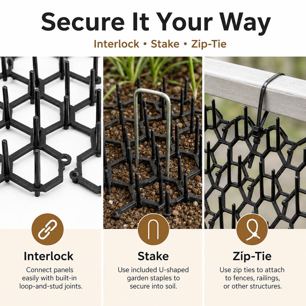 Malloren Modular Cat Deterrent Mats for Sofas & Gardens - Helps Stop Scratching & Digging
