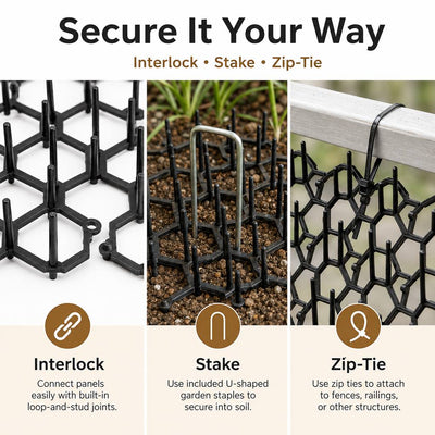 Malloren Modular Cat Deterrent Mats for Sofas & Gardens - Helps Stop Scratching & Digging