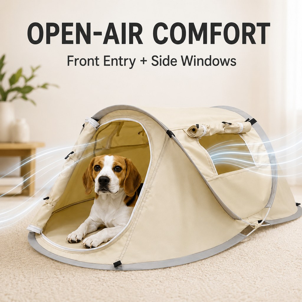 Malloren Portable Pop-Up Pet Tent for Home, Parks & Travel - A Familiar Rest Space for Cats & Small Dogs