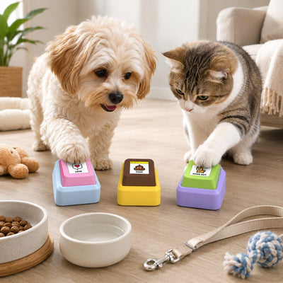 Malloren PawTalk Recordable Pet Communication Button for Dogs & Cats - Voice Training Toy for Food, Water, Walks & Play