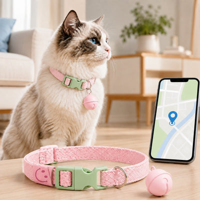 Malloren Smart Pet Tracker Bell Collar for Cats & Small Dogs - Find Hiding Pets Faster at Home, in the Yard & on Daily Walks