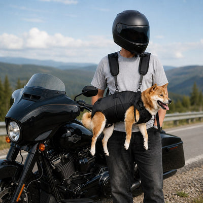 Malloren Hands-Free Dog Carrier Harness Backpack for Walks, Hiking & Travel — Carry Tired Small & Medium Dogs Comfortably