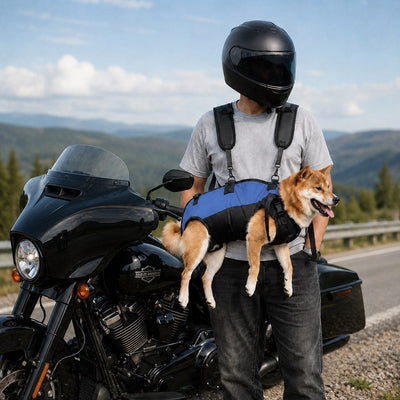 Malloren Hands-Free Dog Carrier Harness Backpack for Walks, Hiking & Travel — Carry Tired Small & Medium Dogs Comfortably