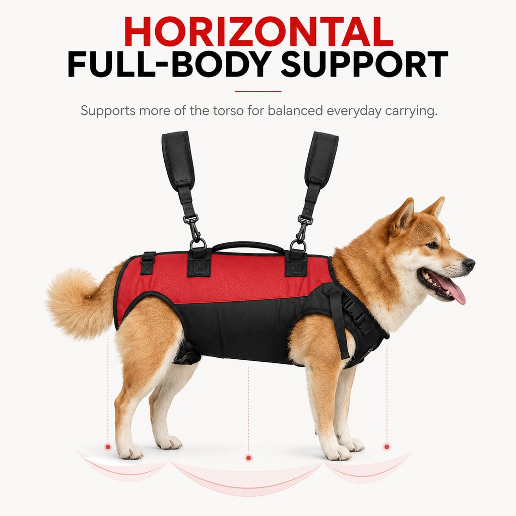 Malloren Hands-Free Dog Carrier Harness Backpack for Walks, Hiking & Travel — Carry Tired Small & Medium Dogs Comfortably