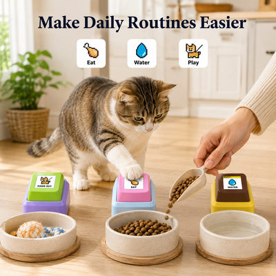 Malloren PawTalk Recordable Pet Communication Button for Dogs & Cats - Voice Training Toy for Food, Water, Walks & Play