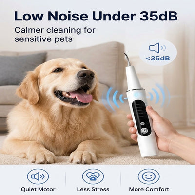 Malloren Ultrasonic Pet Dental Cleaner for Dogs & Cats – At-Home Tartar Care for Fresher Breath Between Vet Visits