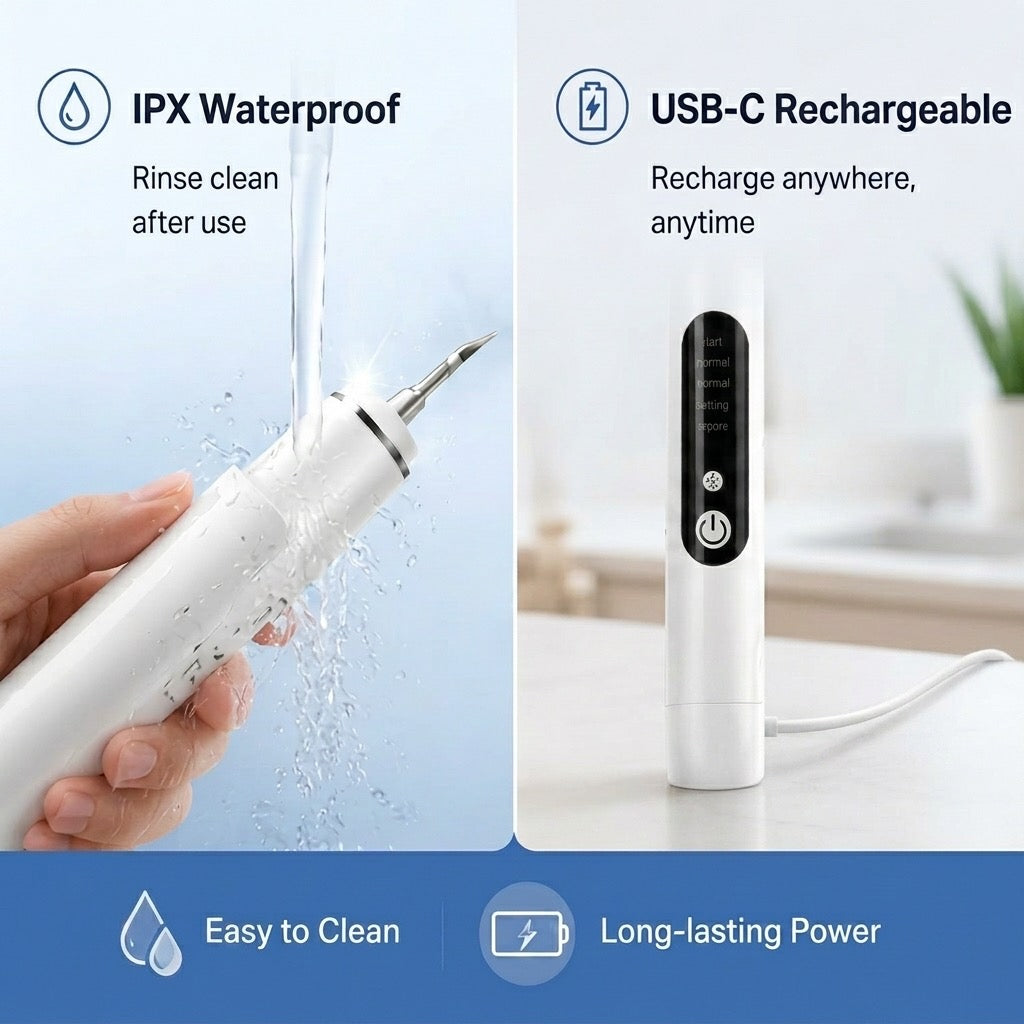 Malloren Ultrasonic Pet Dental Cleaner for Dogs & Cats – At-Home Tartar Care for Fresher Breath Between Vet Visits