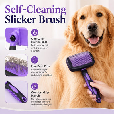 Malloren 9-Piece Pet Grooming Kit for Dogs & Cats – At-Home Grooming Solution for Shedding, Nail Care & Detangling (Travel-Friendly Case)