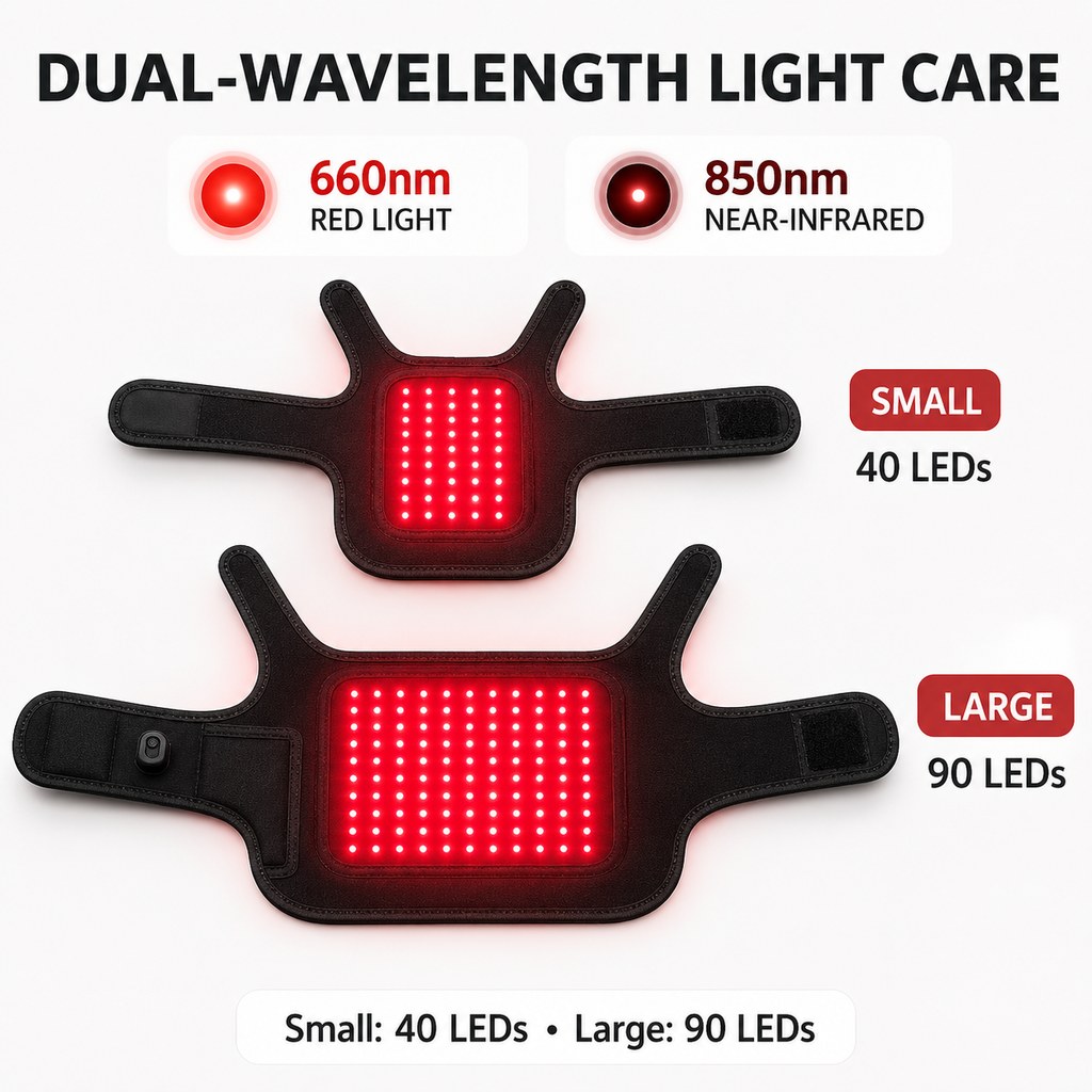 Malloren Pet Red Light Therapy Vest for Dogs & Cats – 660nm + 850nm Near-Infrared for Back, Hip, Joint & Muscle Comfort – USB or Rechargeable