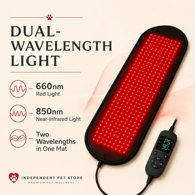 Malloren Pet Red & Near-Infrared Light Wellness Mat - Hands-Free At-Home Comfort for Senior, Active & Resting Dogs