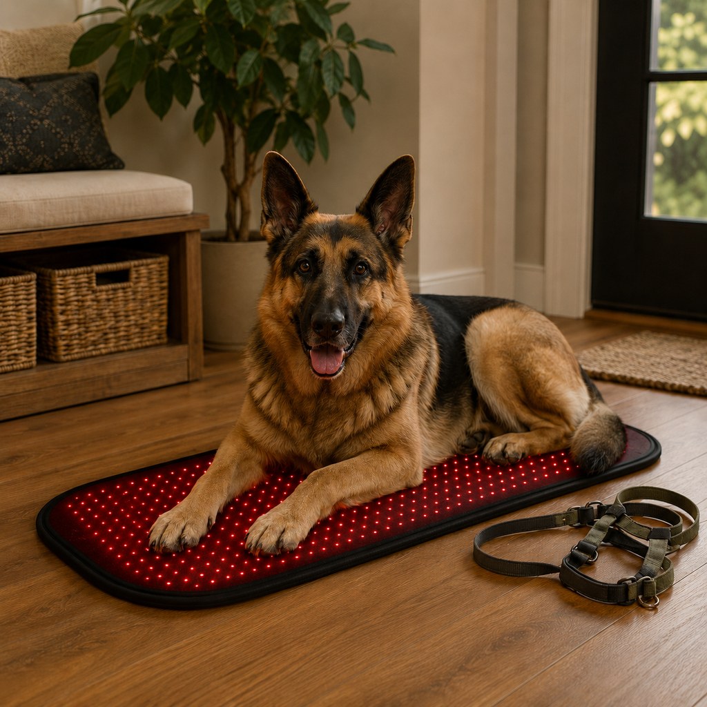 Malloren Pet Red & Near-Infrared Light Wellness Mat - Hands-Free At-Home Comfort for Senior, Active & Resting Dogs