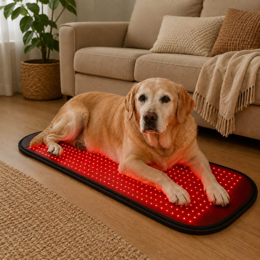 Malloren Pet Red & Near-Infrared Light Wellness Mat - Hands-Free At-Home Comfort for Senior, Active & Resting Dogs