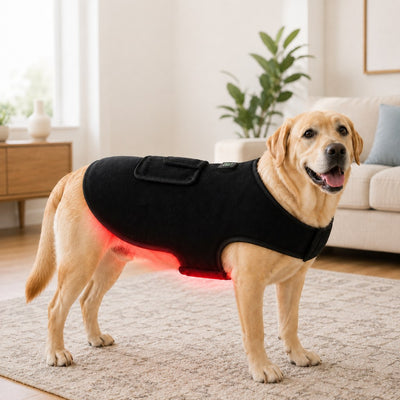 Malloren Pet Red Light Therapy Vest for Dogs & Cats – 660nm + 850nm Near-Infrared for Back, Hip, Joint & Muscle Comfort – USB or Rechargeable