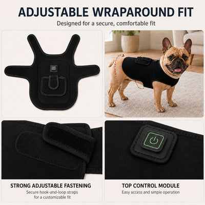 Malloren Pet Red Light Therapy Vest for Dogs & Cats – 660nm + 850nm Near-Infrared for Back, Hip, Joint & Muscle Comfort – USB or Rechargeable